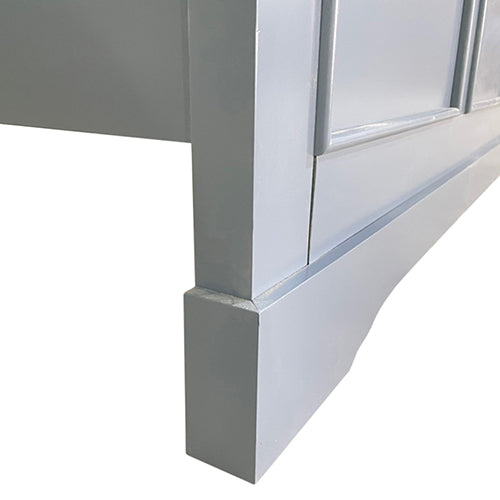 Spencer King Bed Frame in Solid Wood – Grey Finish