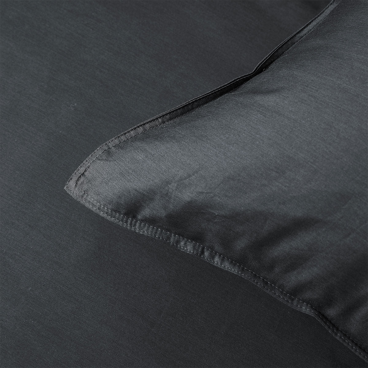 Charcoal 400TC Charcoal Bamboo Cotton Double Stitched Quilt Cover Set Single