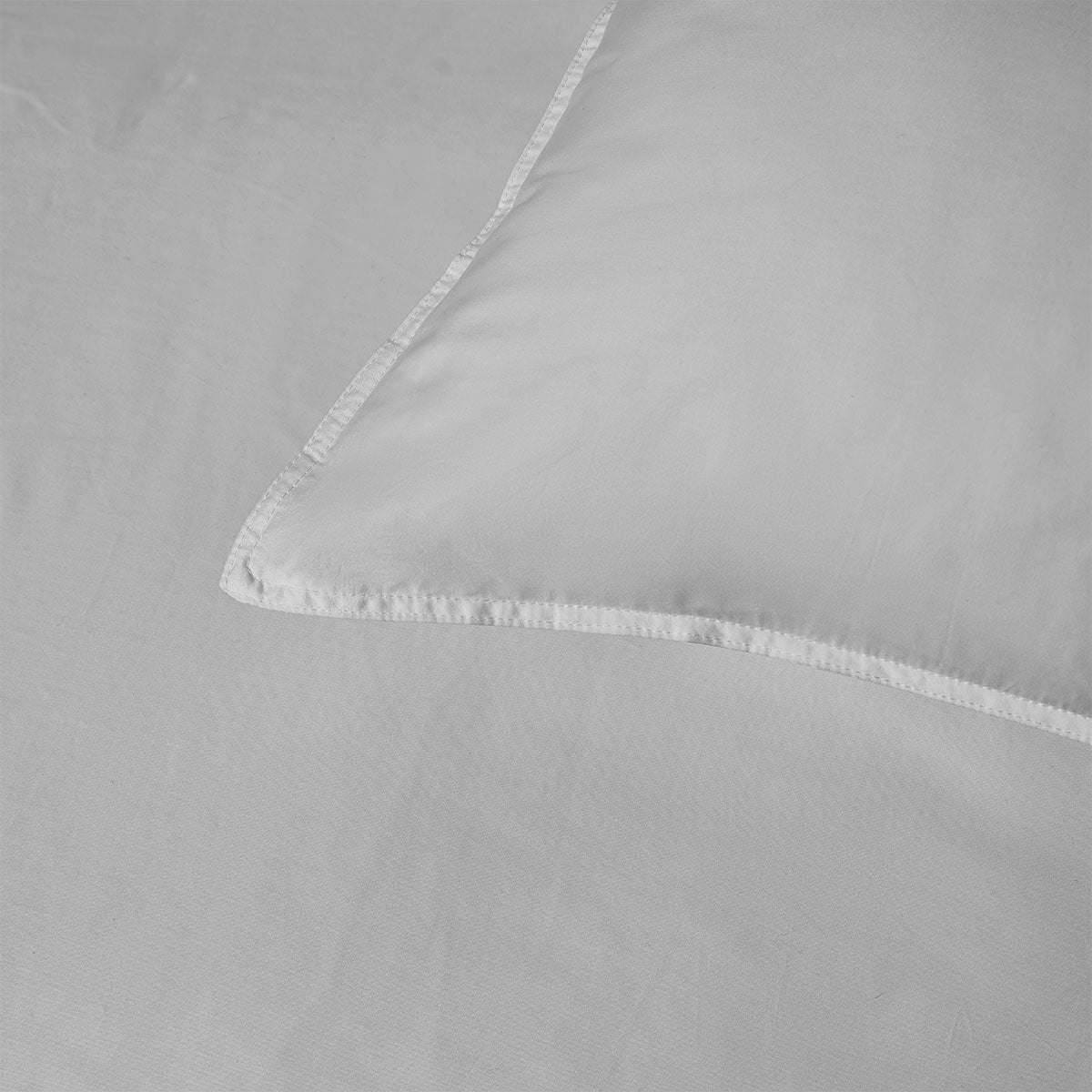 Close-up of Grey 400TC Grey Bamboo Cotton Double Stitched Quilt Cover Set King showing fabric texture and stitching details