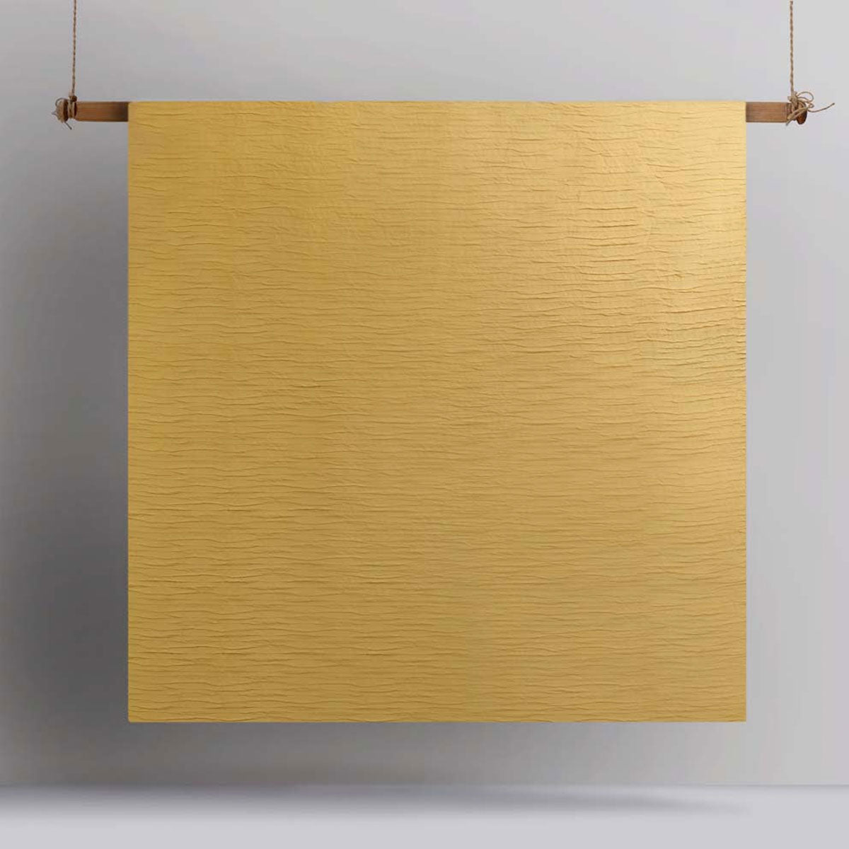 Vintage Design Homewares Malvern Ochre Cotton Quilt Cover Set Queen in textured ochre cotton fabric hanging on wooden rod