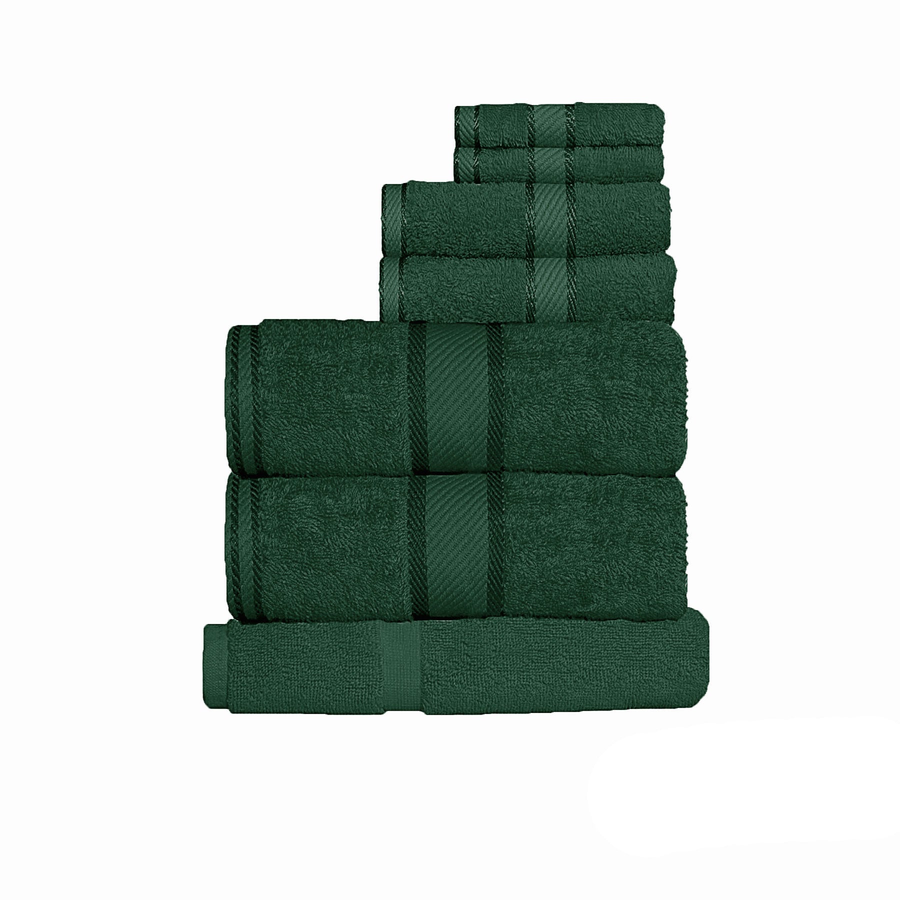 550gsm Cotton 7 Pce Towel Set Forest