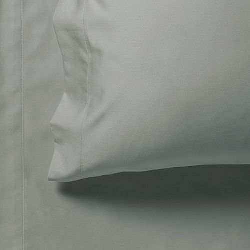 Close-up of 1000TC Ultra Soft Single Size Bed Grey Flat & Fitted Sheet Set showing smooth microfiber fabric texture