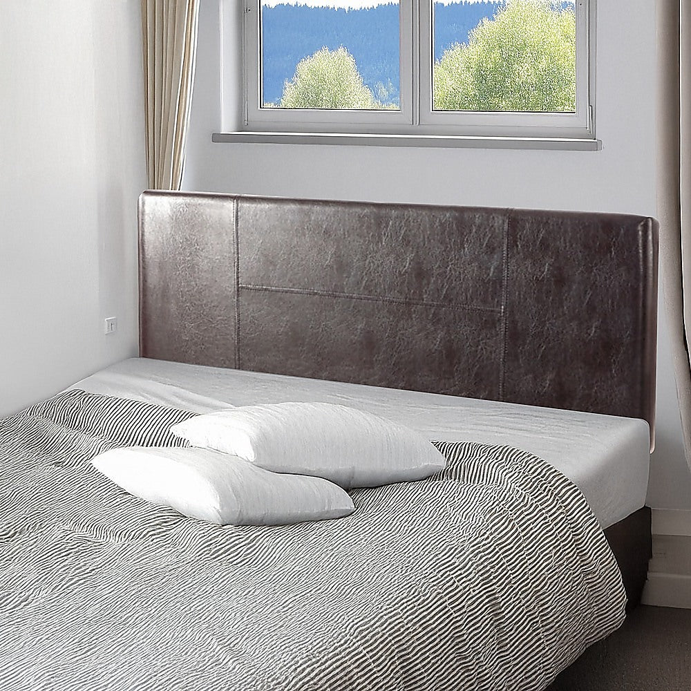 Queen Size | PU Leather Bed Headboard Bedhead (Brown)