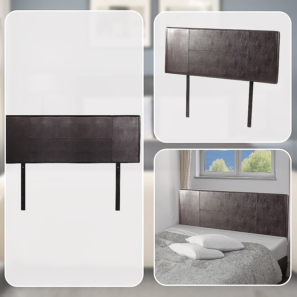 Queen Size | PU Leather Bed Headboard Bedhead (Brown)