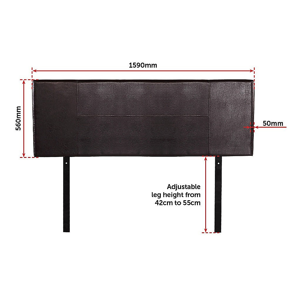 Queen Size | PU Leather Bed Headboard Bedhead (Brown)