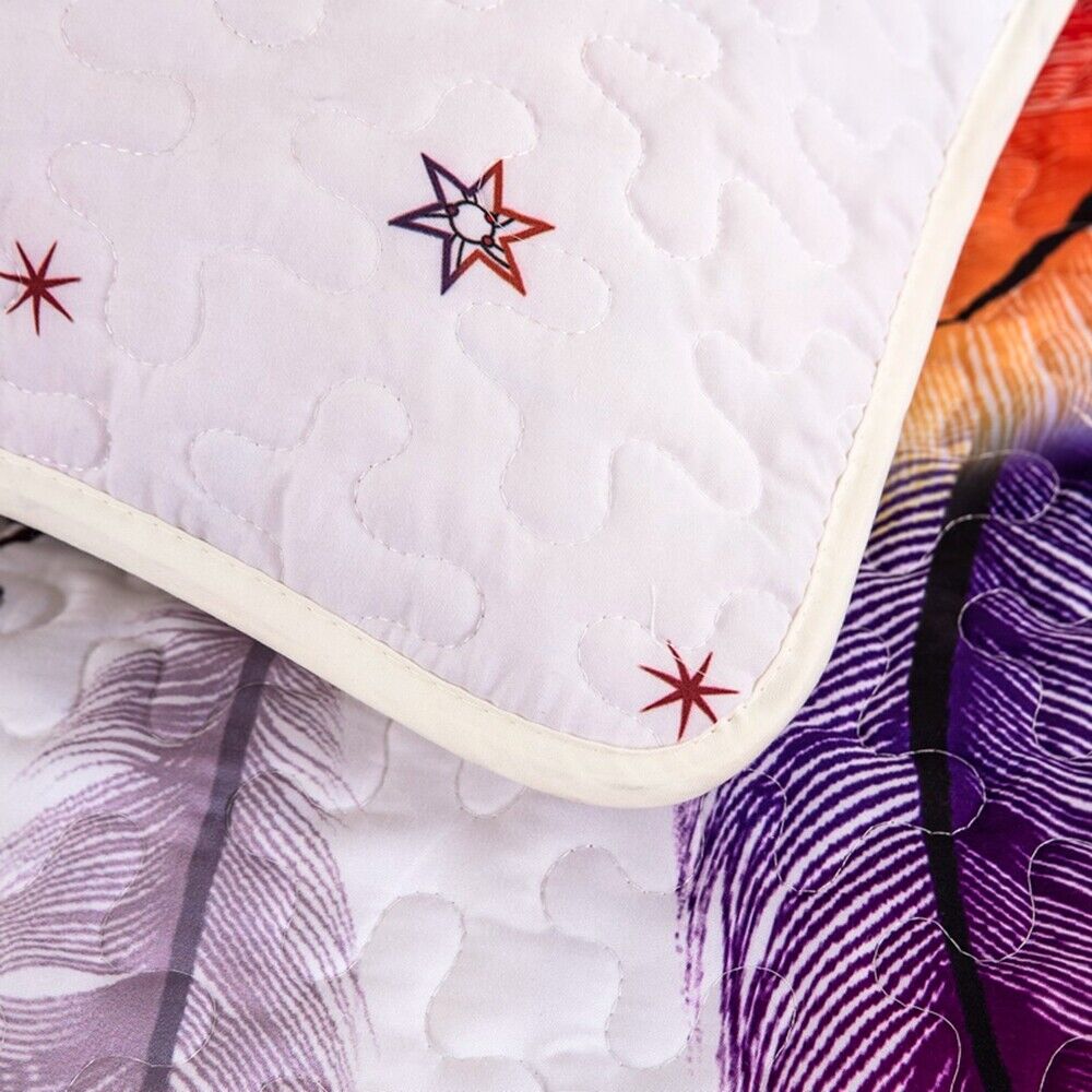 Radiant dreamcatcher white cultural 3 Pc Bedspread & Pillow Cover Set