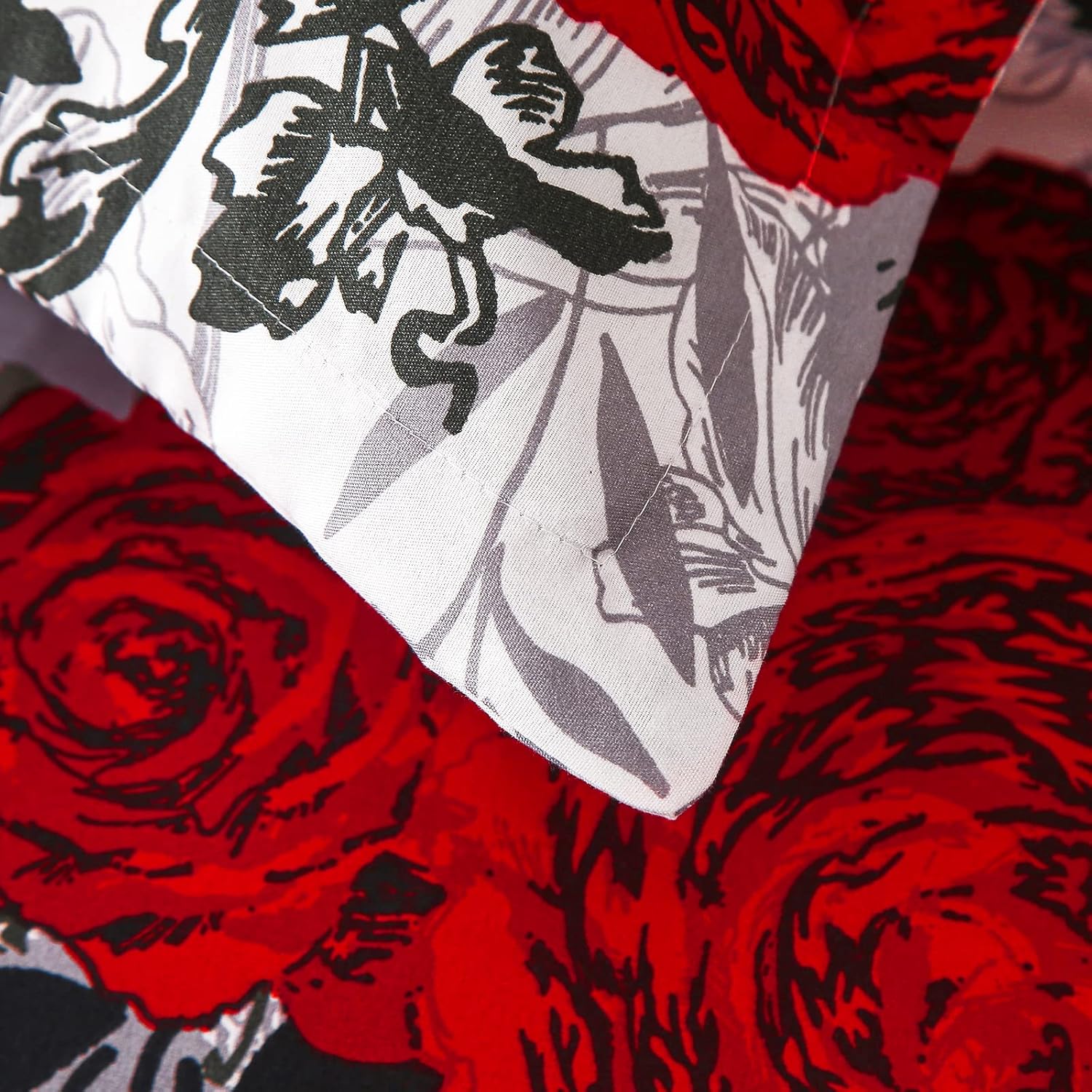 Luxurious rose Soft white 3 Pc Comforter & Pillow Cover Set