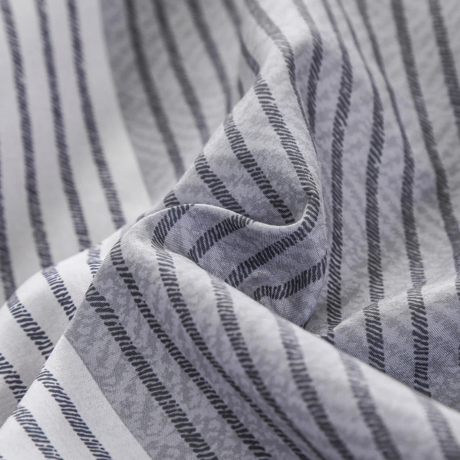 Close-up of striped fabric texture from Coastal Drift striped Comforter Bundle – Breezy 3‑Piece Bedding set