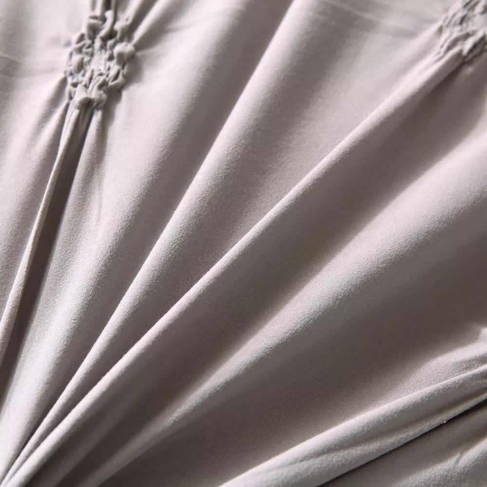 Close-up of soft fabric detail on Chill Vibe Bedding Set – 3‑Piece Comforter with Pillow Shams showing texture and stitching