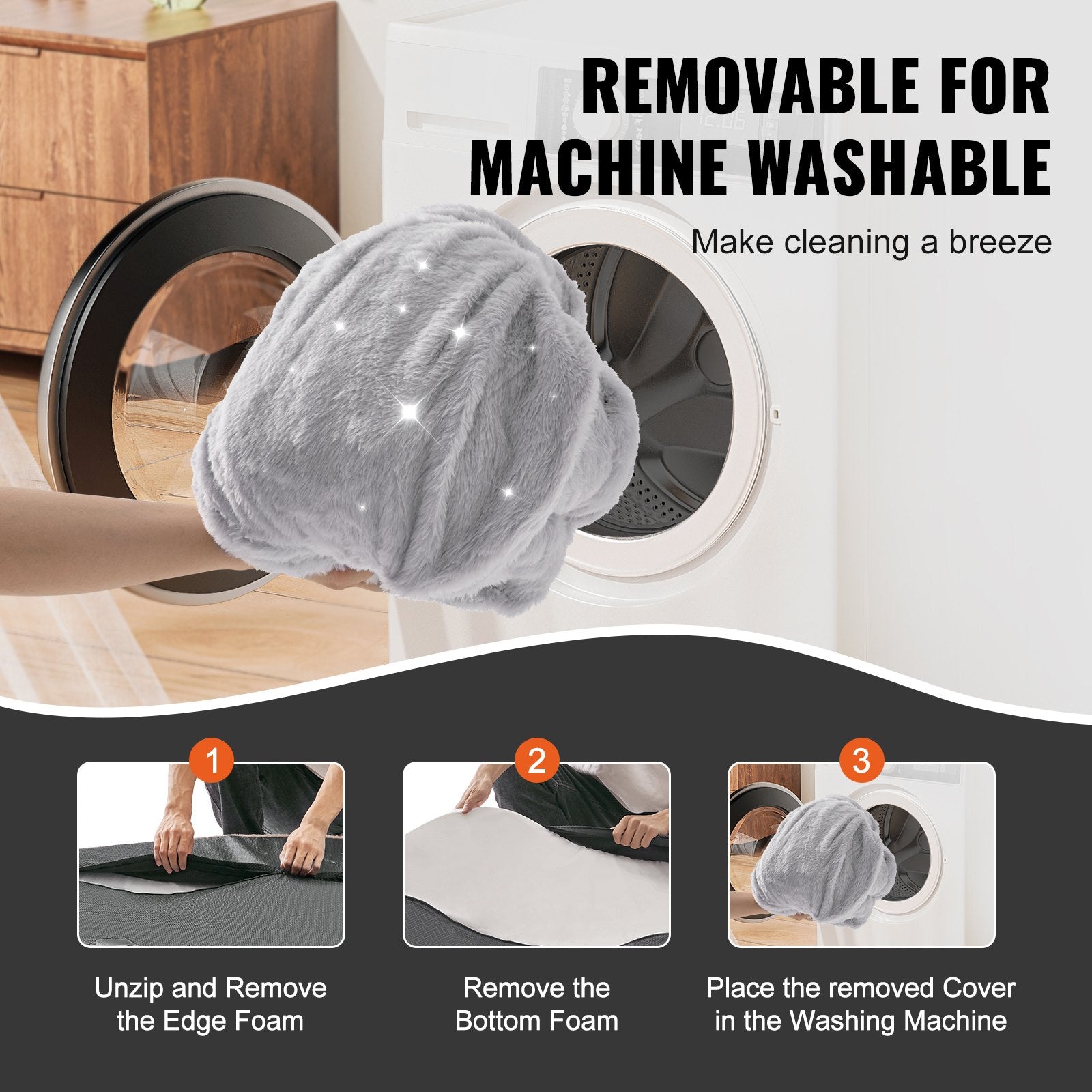 Human Dog Bed 1720x890x250 mm Human Size Dog Bed Washable Faux Rabbit Fur