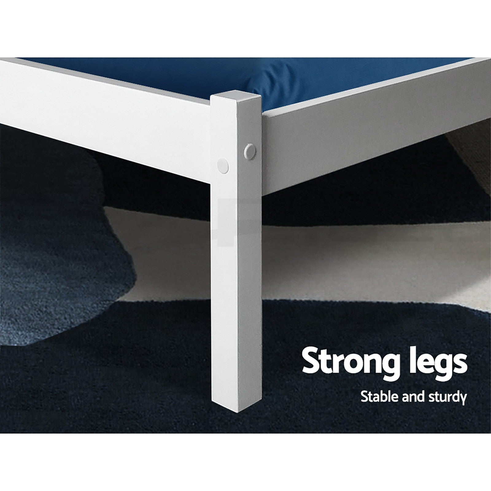 Whitehaven Wooden Queen Bed Frame White