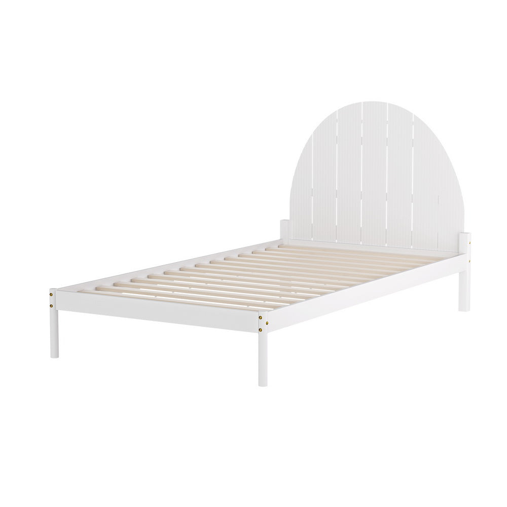 Daly King Single Wooden Bed Frame White