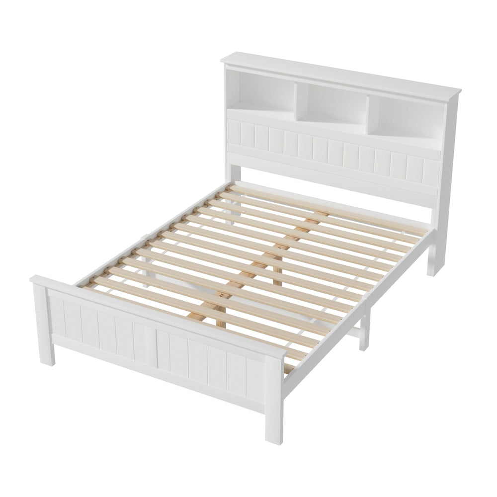 Flinders White Pine Storage Bed Frame – Double