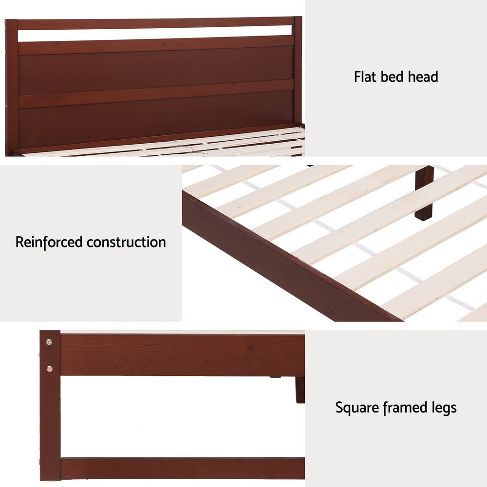 Witton Double Wooden Bed Frame Walnut