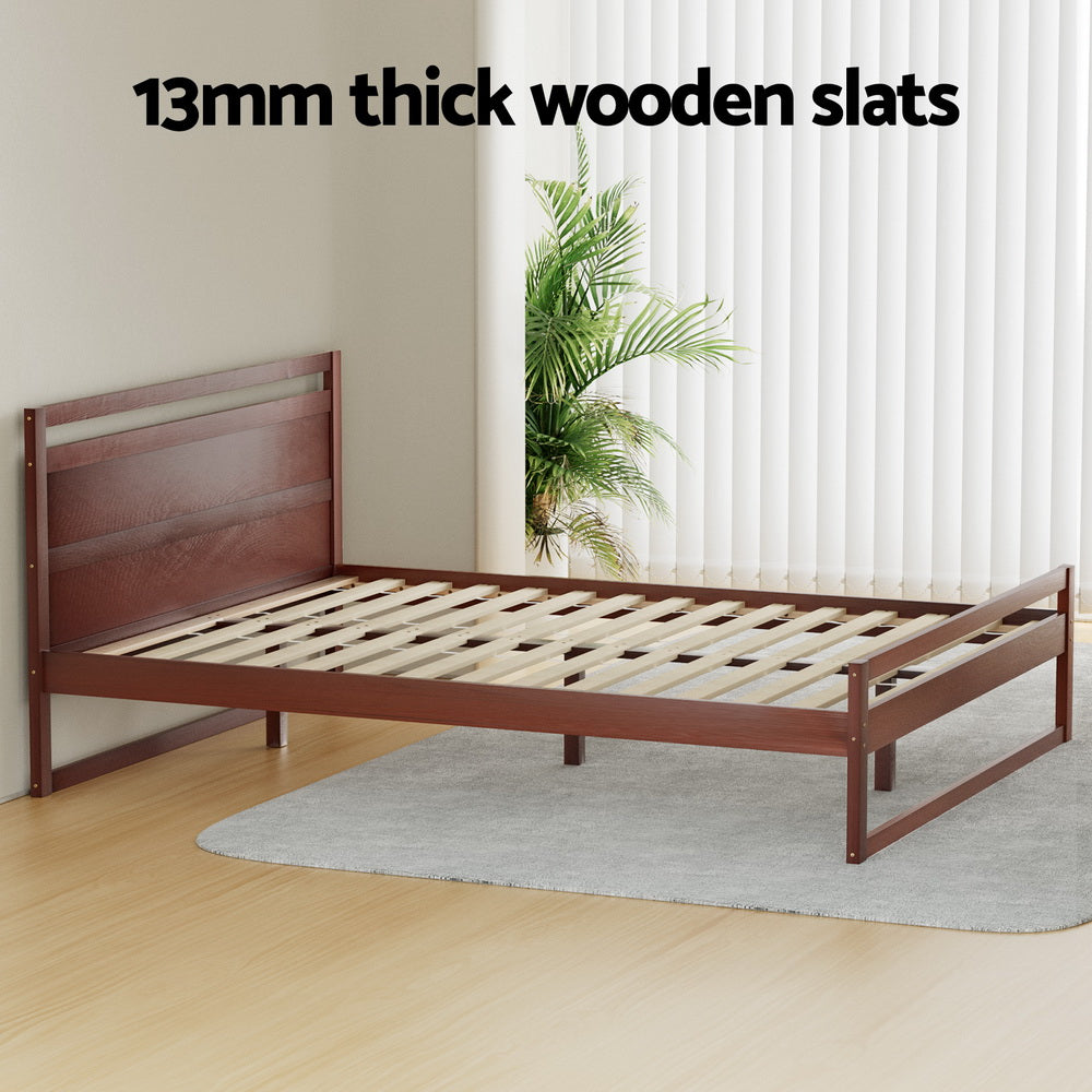 Witton Queen Wooden Bed Frame Walnut