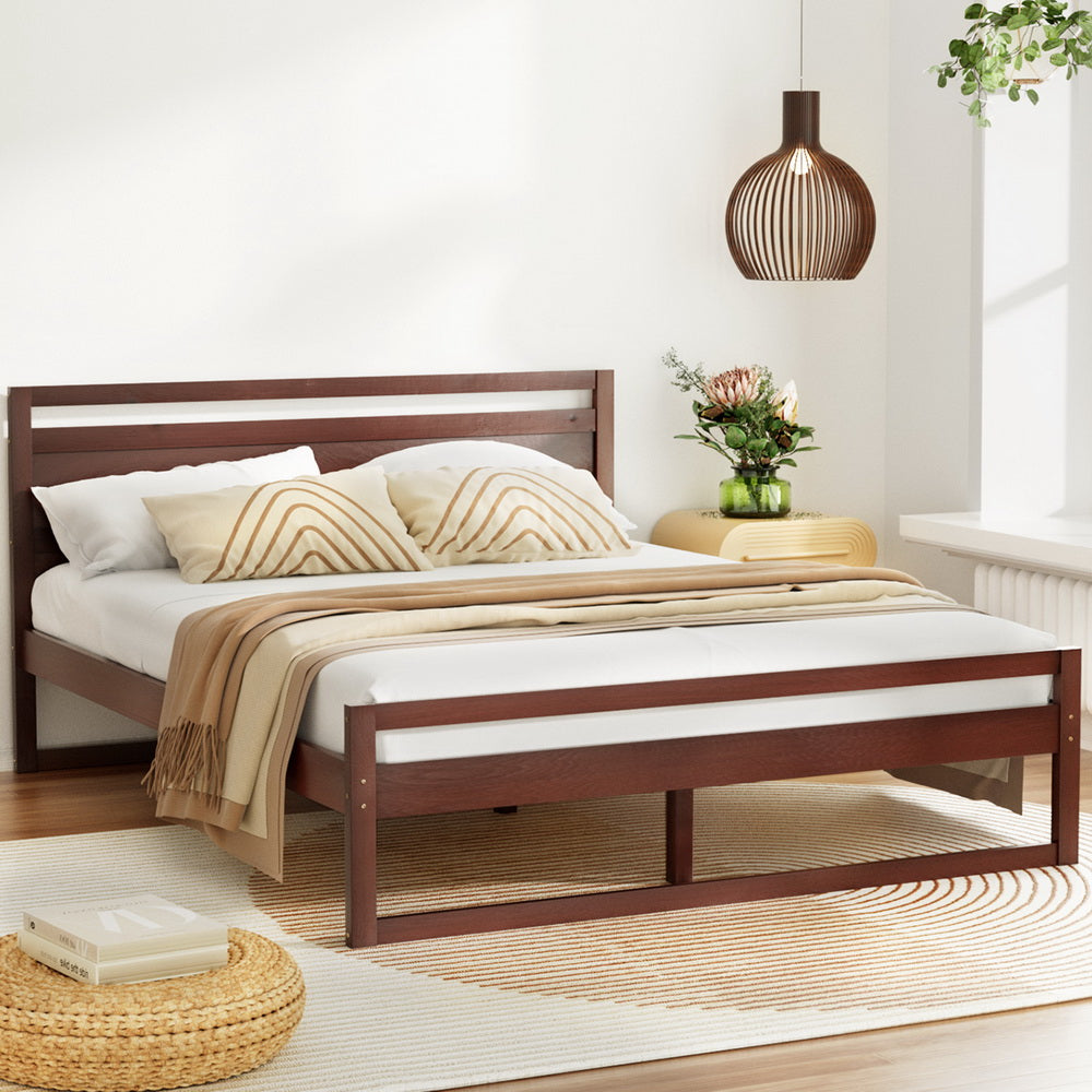 Witton Queen Wooden Bed Frame Walnut