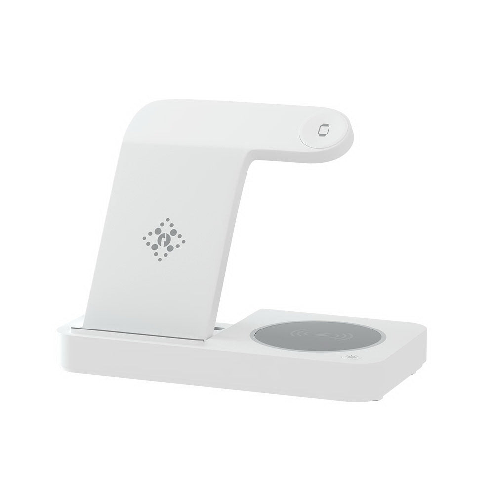 4-in-1 Wireless Bedside Charger Station - White