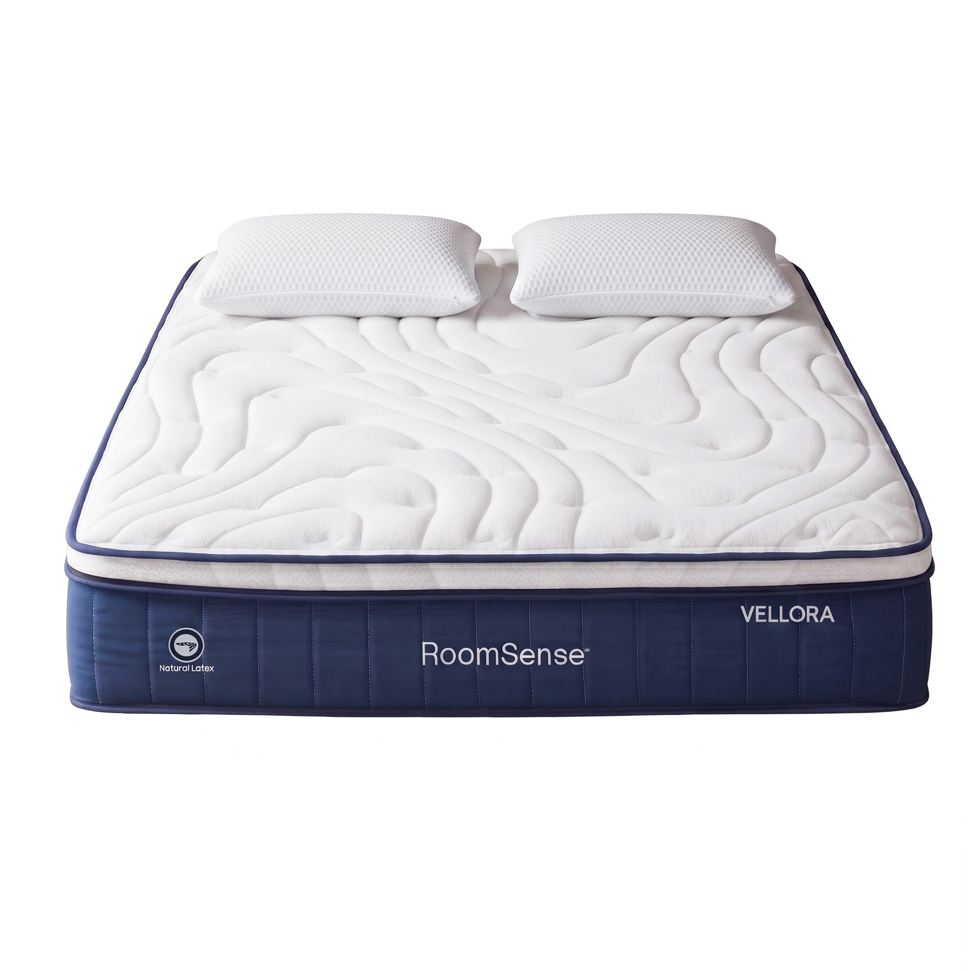 Queen 30cm Medium Firm Latex Mattress with 2 Gel Cooling Pillows