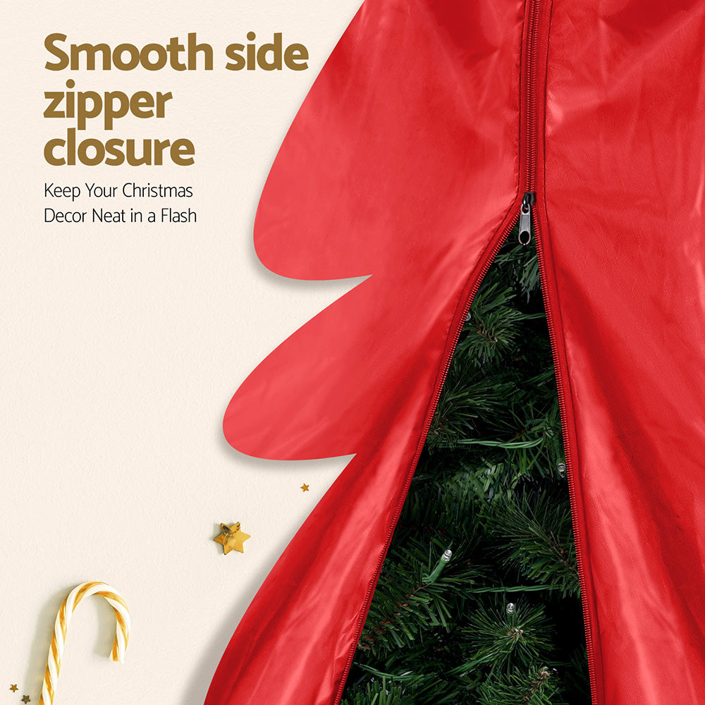 Christmas Tree Storage Bag Fits Up to 8ft Tree Xmas Bag Zipper Red