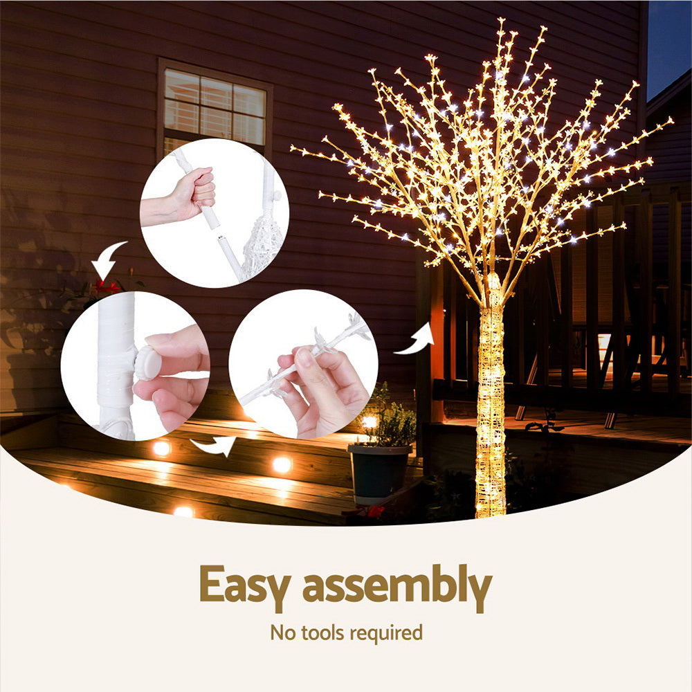 2.1M Christmas Tree 780 LED Lights Cherry Blossom Trees