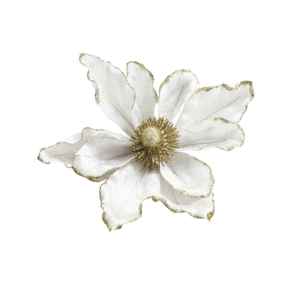 14Pcs Christmas Tree Flower Set Xmas Garland Wreath Magnolia White