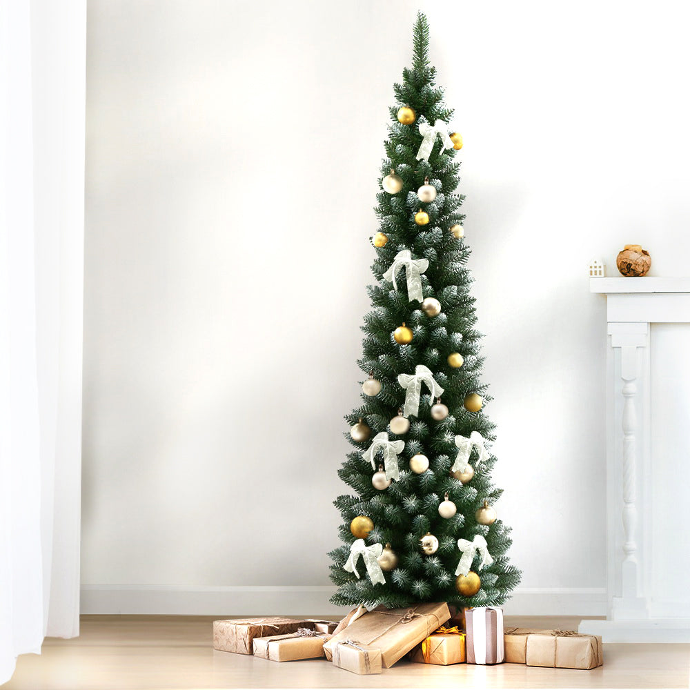 6FT / 1.8M Slim Snow Tipped Christmas Tree – 300 Tips