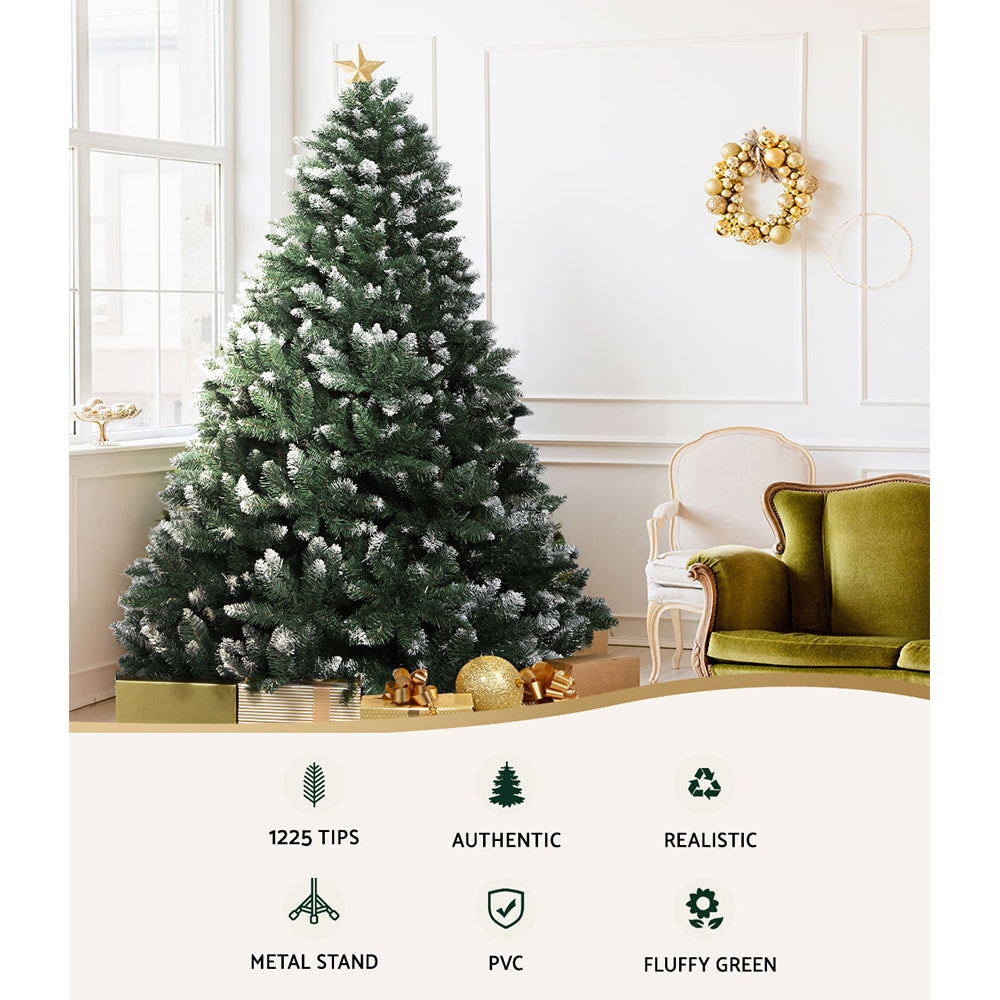 8FT / 2.4M Snow Tipped Christmas Tree – 1400 Tips