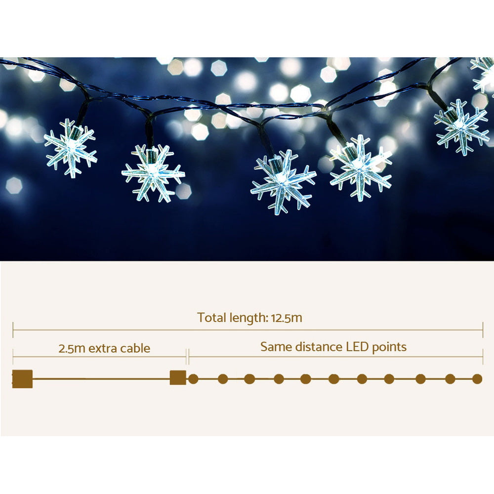Christmas Lights 100 LED 10M String Light Snow Decorations