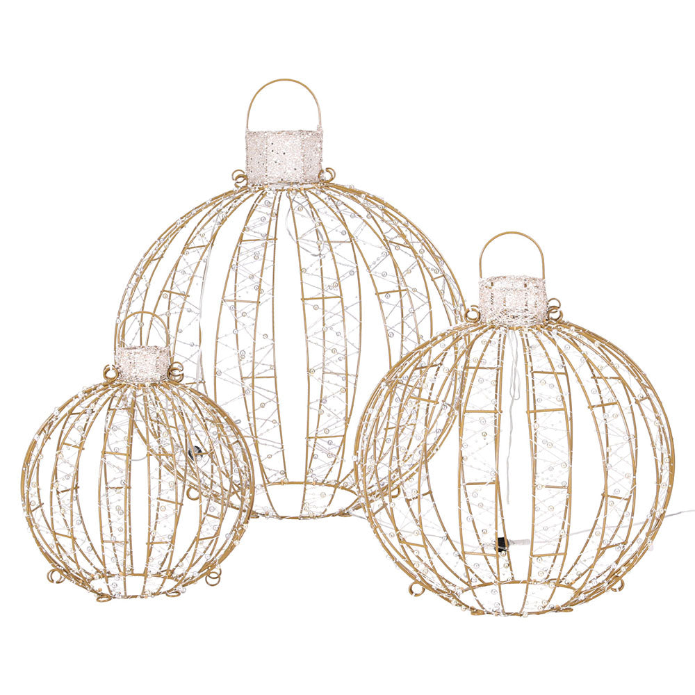 3 PCS Christmas Lights 360 LED Fairy Light Ball Decorations