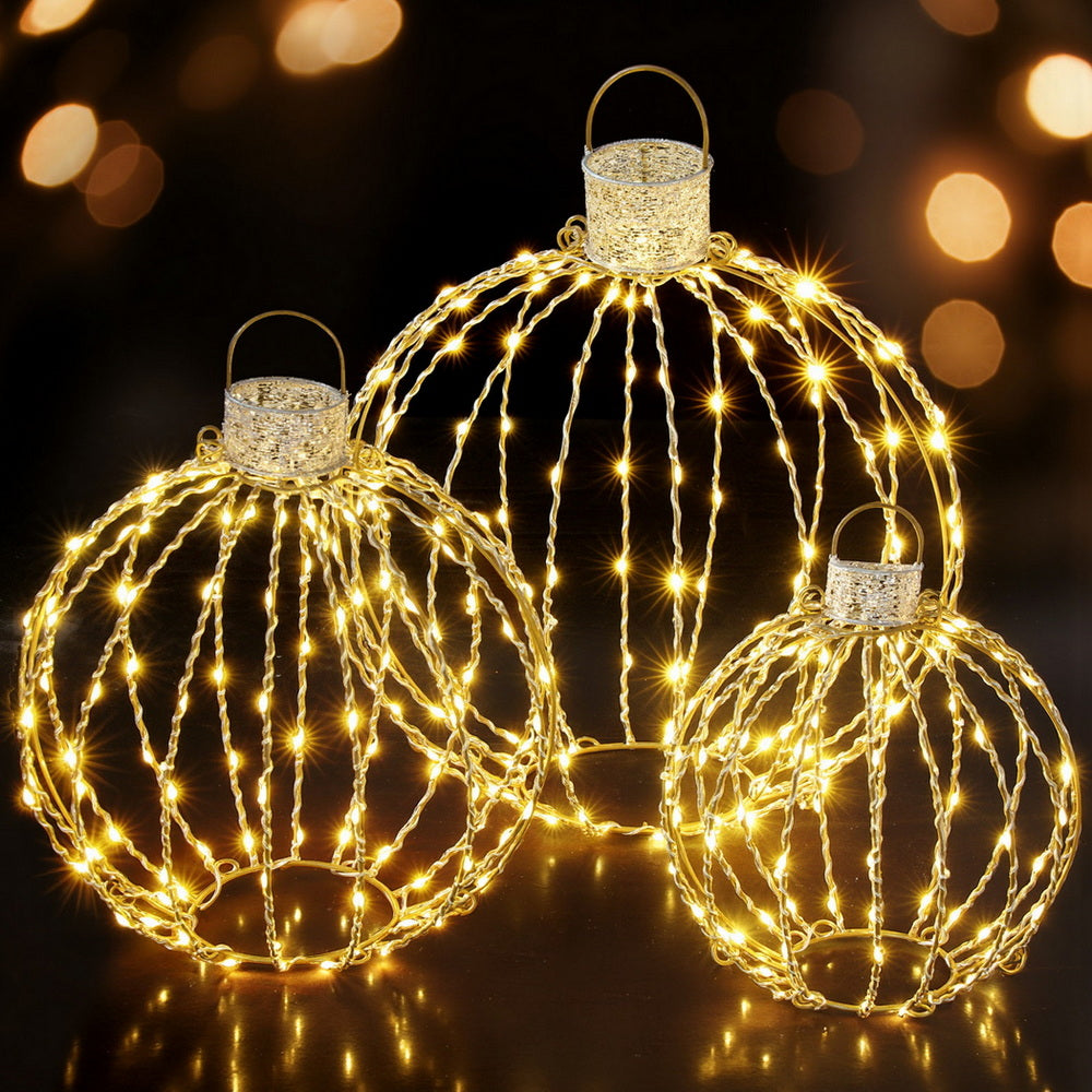 Christmas Lights 320 LED Fairy Light 3pcs Ball Decorations Set