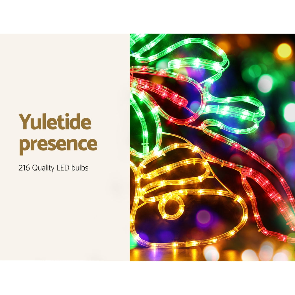 0.76M Christmas Lights 216 LED Bell Motif Light Decorations