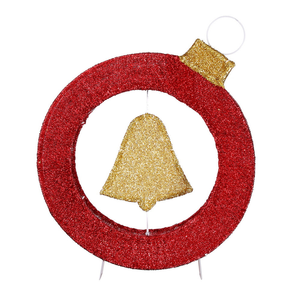 Christmas Lights 60cm Motif 30 LED Bell Wreath Xmas Decorations