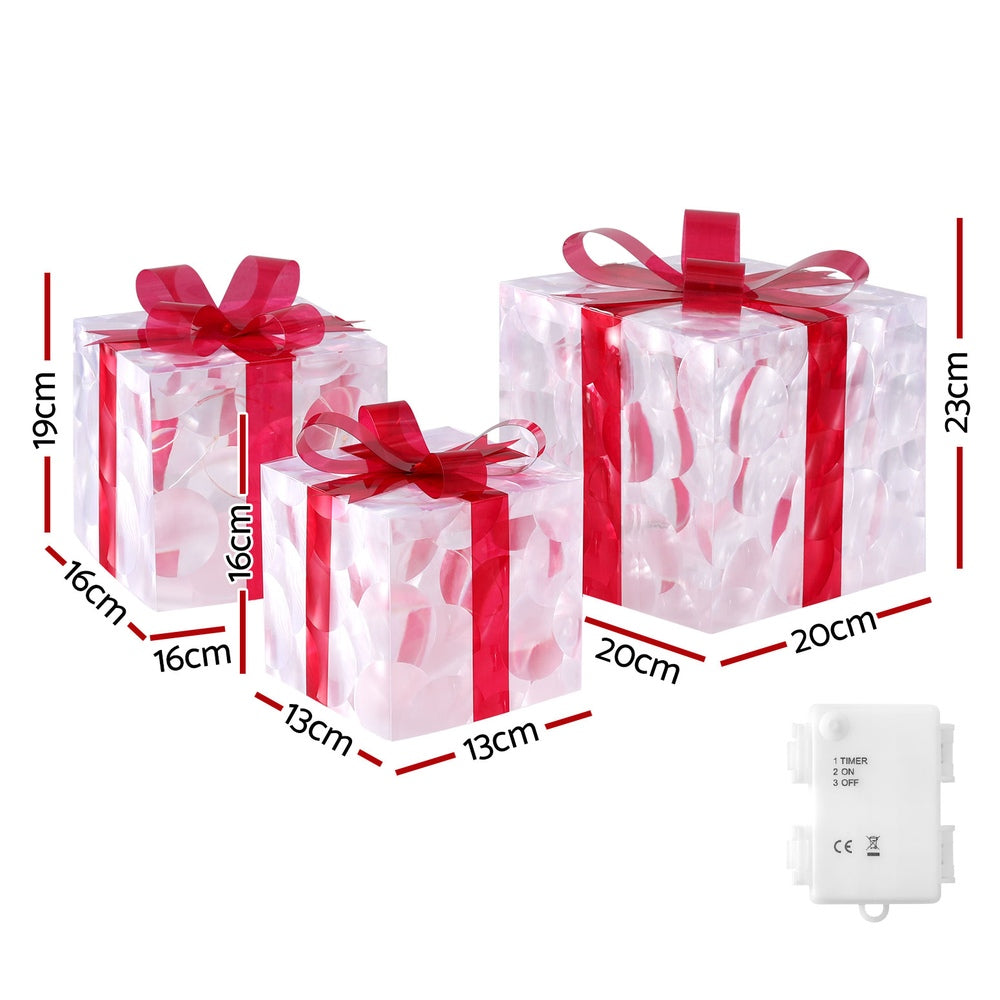3 PCS Christmas Lights 70 LED Fairy Light Gift Box
