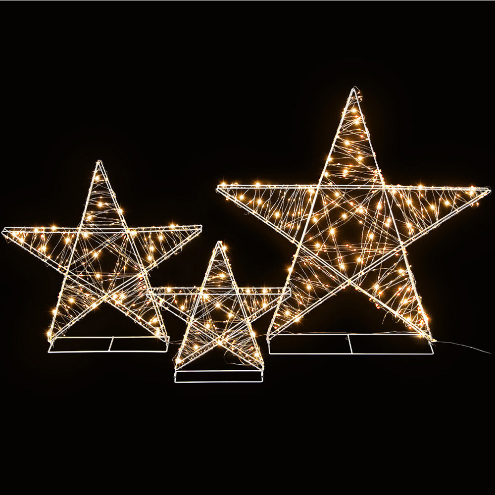 3 PCS Christmas Lights 900 LED Fairy Light Star Decorations