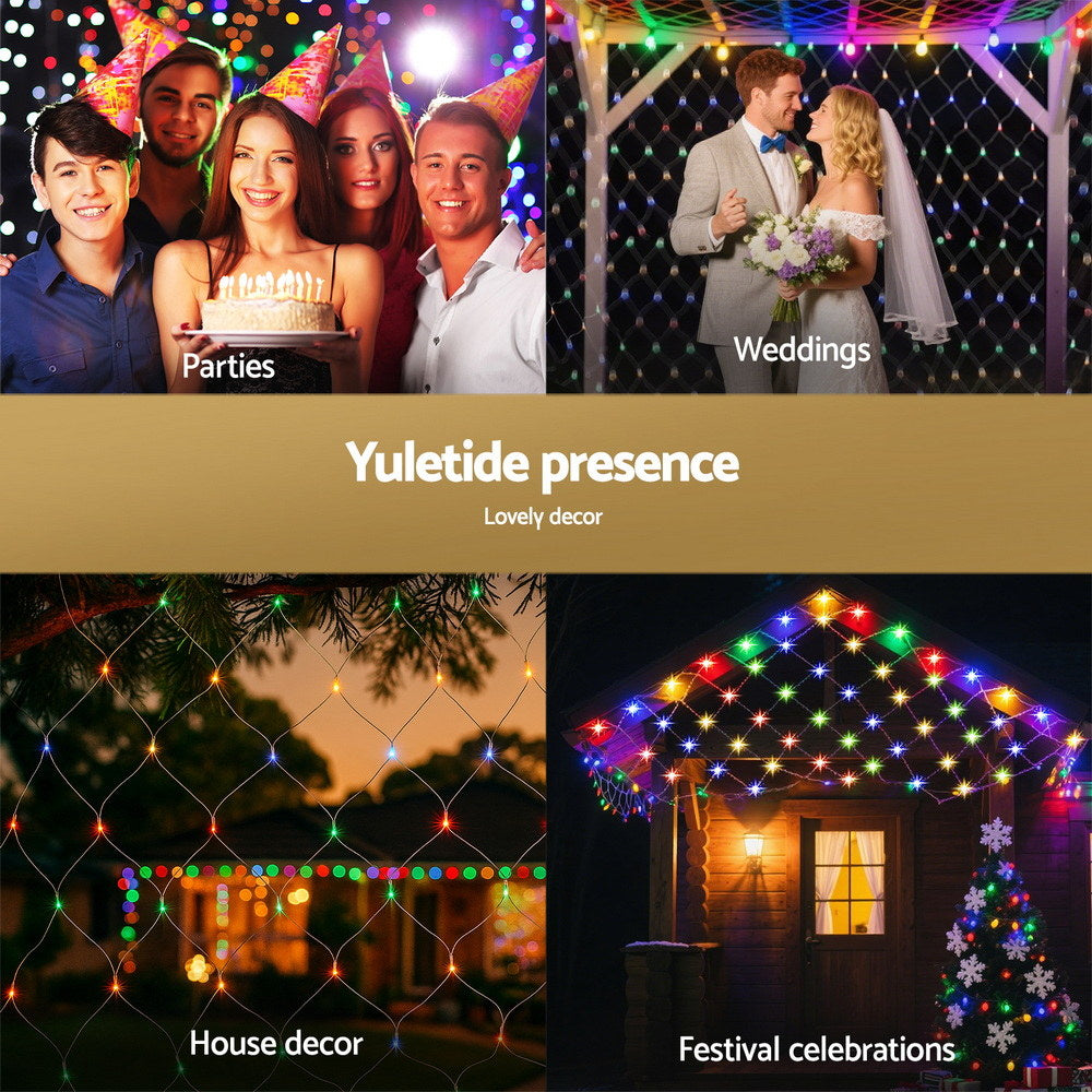 Christmas Lights 5Mx3M Net String Light 600 LED Colourful Beads