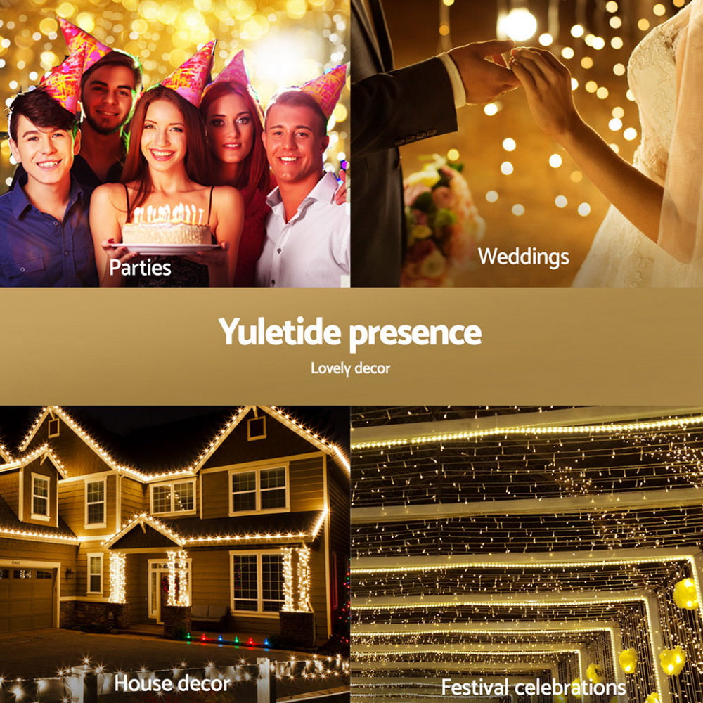 2Mx3M Christmas Lights Net String Light Decorations Warm 504 LED