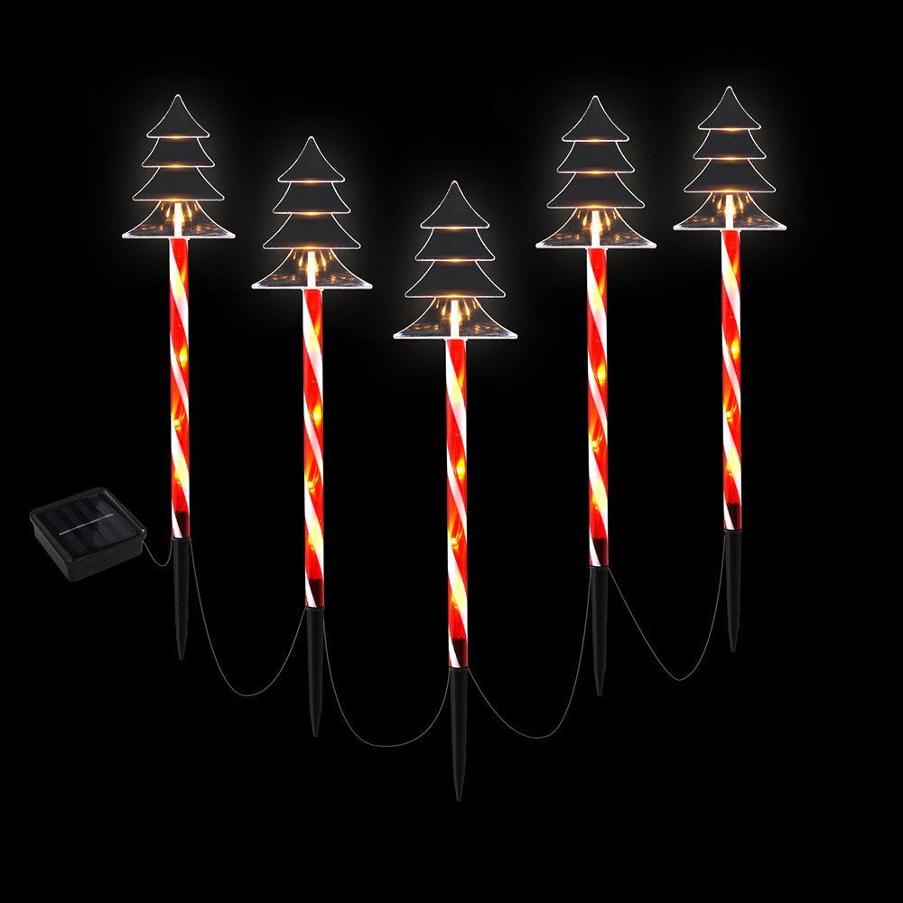 25 LED 5 PCS Christmas Lights Path Ground Light Garden Decorations