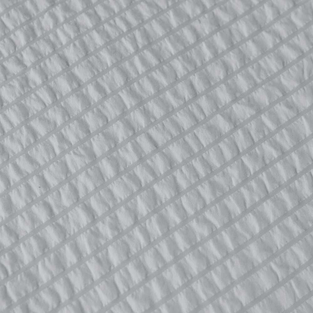 Ardor Ingrid Silver Seersucker Stripe Quilt Cover Set Queen - Home & Garden > Bedding - Bedzy Australia