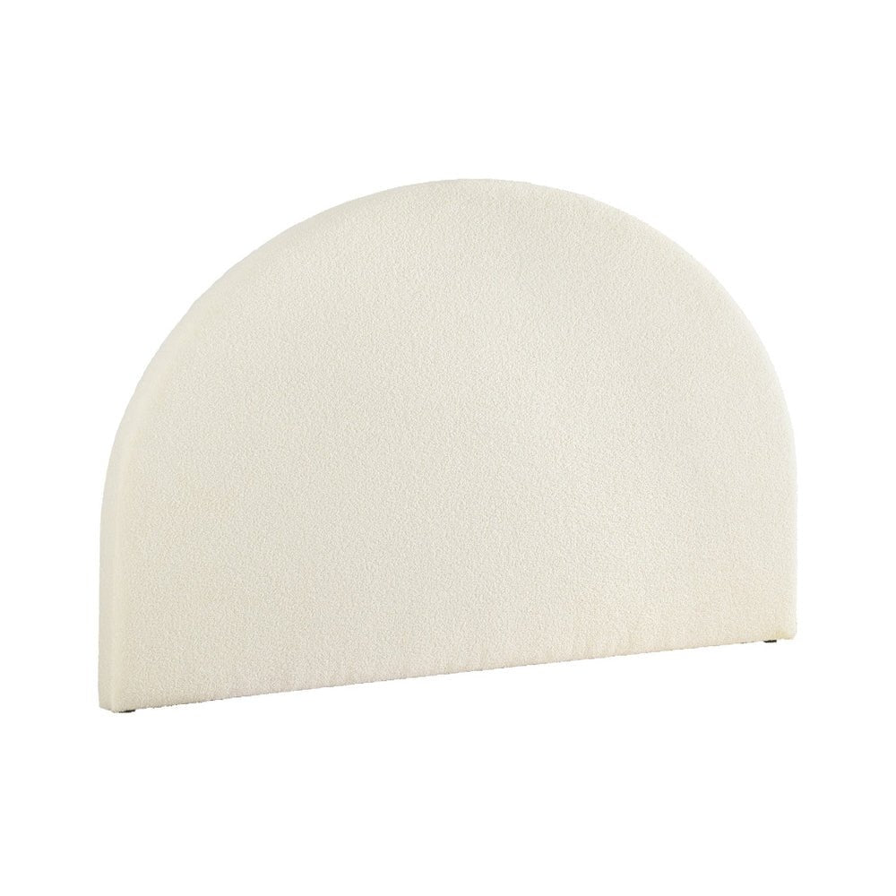 Bed Head King Size Boucle - GREI White - Furniture > Bedroom - Bedzy Australia