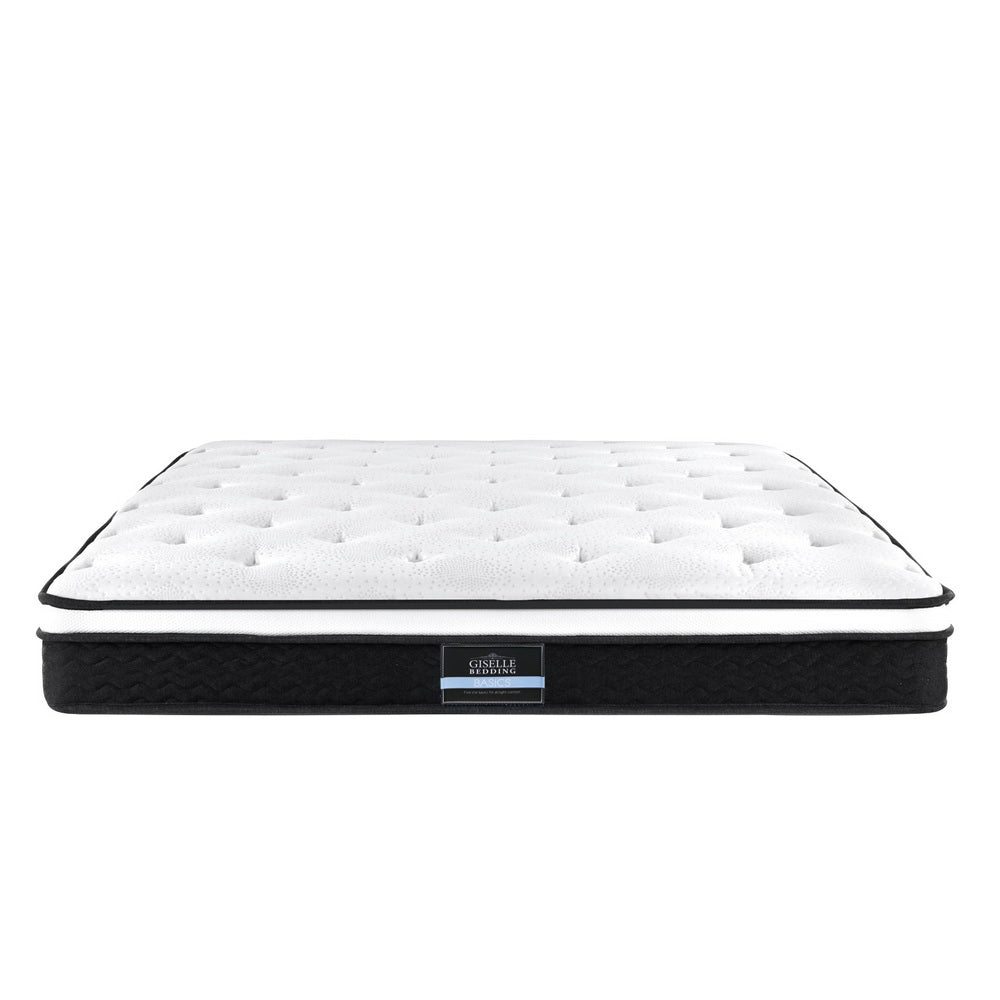 King Package | Vise Solid Pinewood Bed Frame Walnut & Bonita Pillow Top Mattress (Medium Firm)