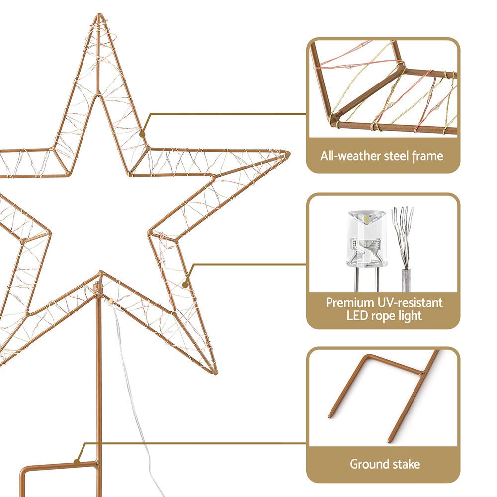 Christmas Lights 100 LED Fairy Light Ground Star Garden Decoration - Occasions > Christmas > Outdoor Decorations & Lights - Bedzy Australia