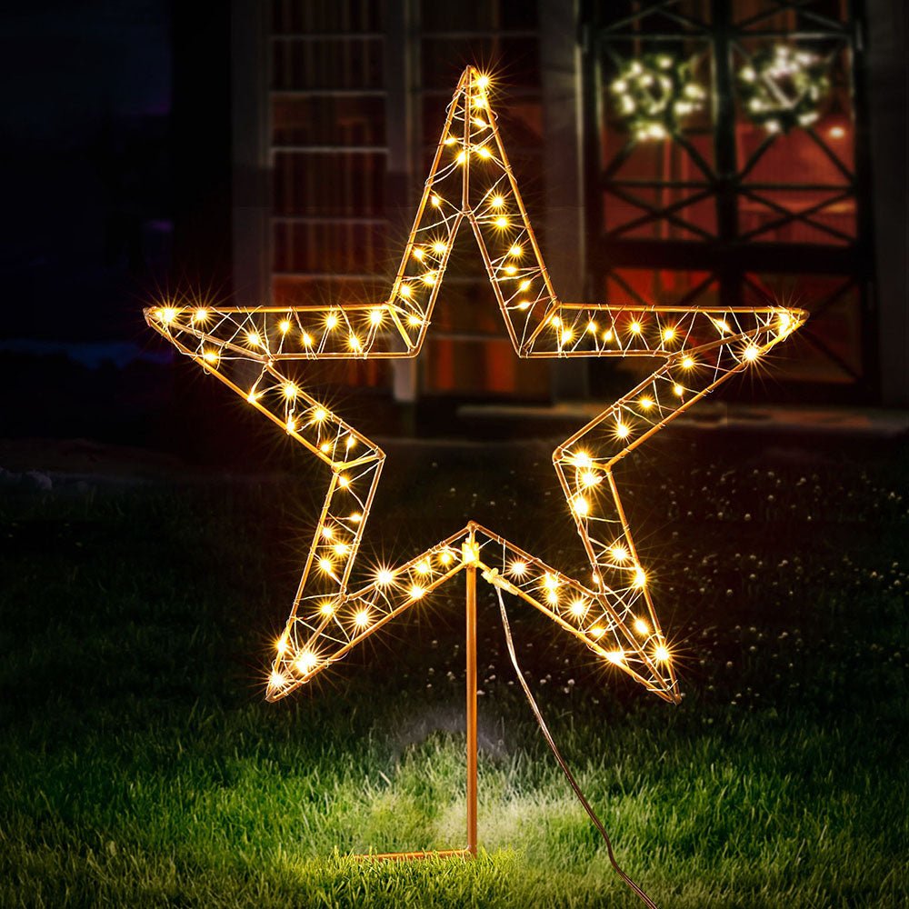 Christmas Lights 100 LED Fairy Light Ground Star Garden Decoration - Occasions > Christmas > Outdoor Decorations & Lights - Bedzy Australia