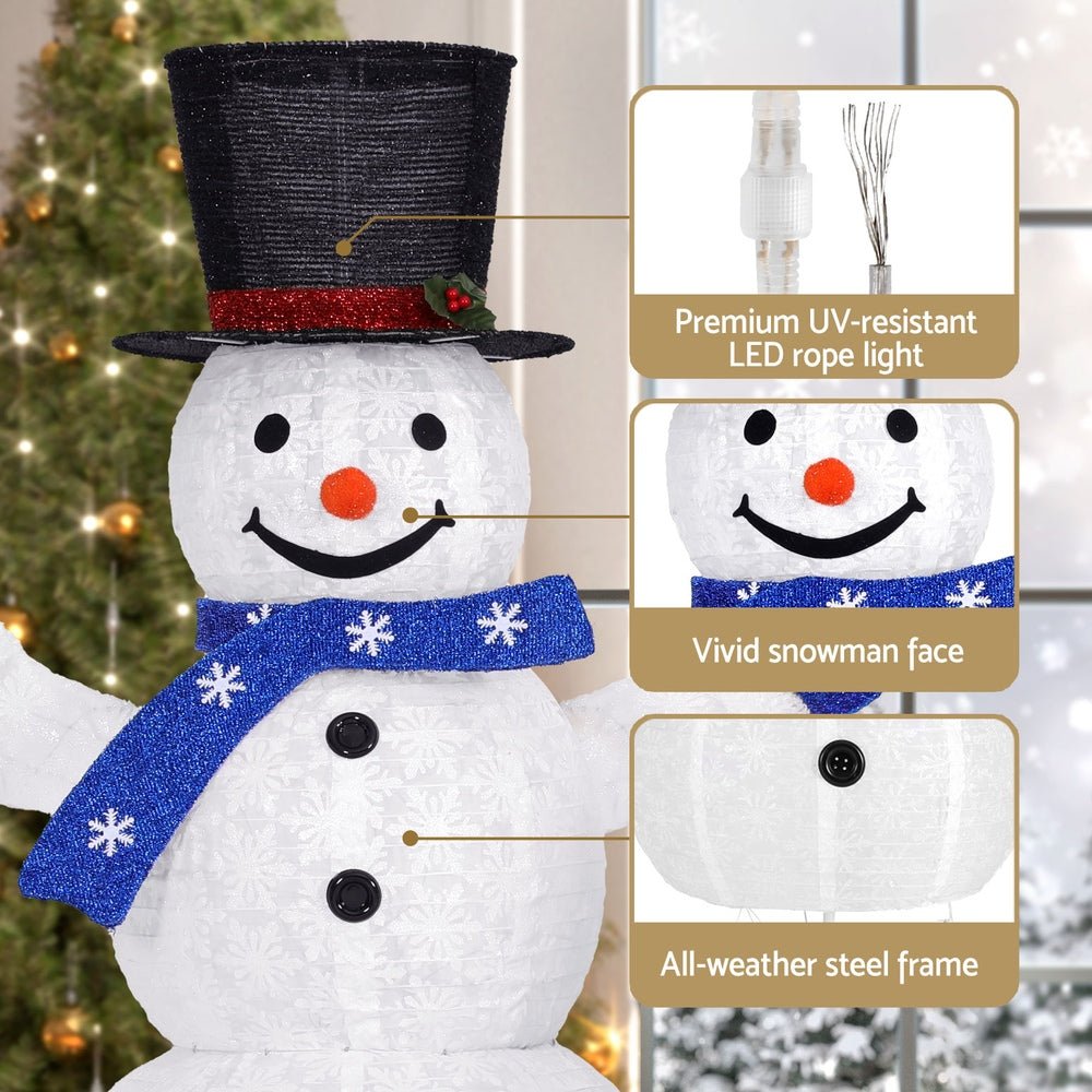 Christmas Lights 330 LED Fairy Light 3pcs Snowman Decorations Set - Occasions > Christmas > Outdoor Decorations & Lights - Bedzy Australia