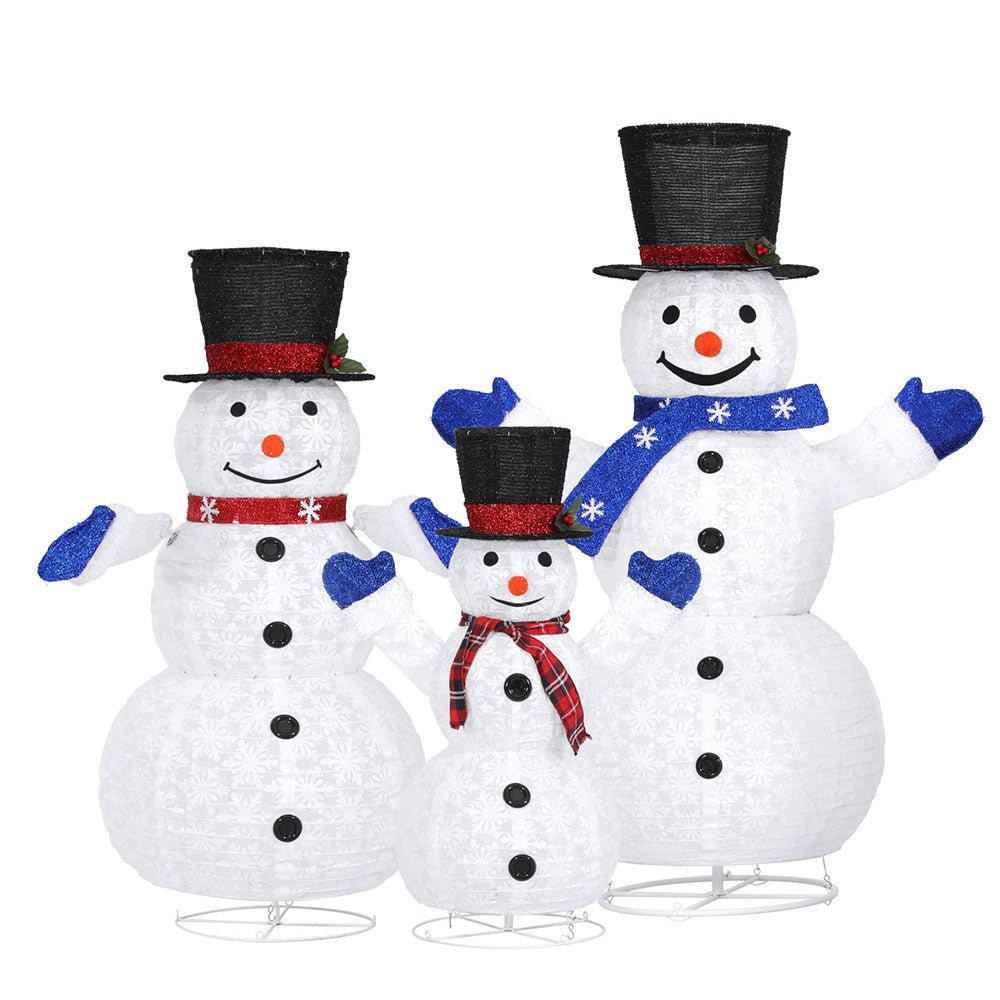 Christmas Lights 330 LED Fairy Light 3pcs Snowman Decorations Set - Occasions > Christmas > Outdoor Decorations & Lights - Bedzy Australia