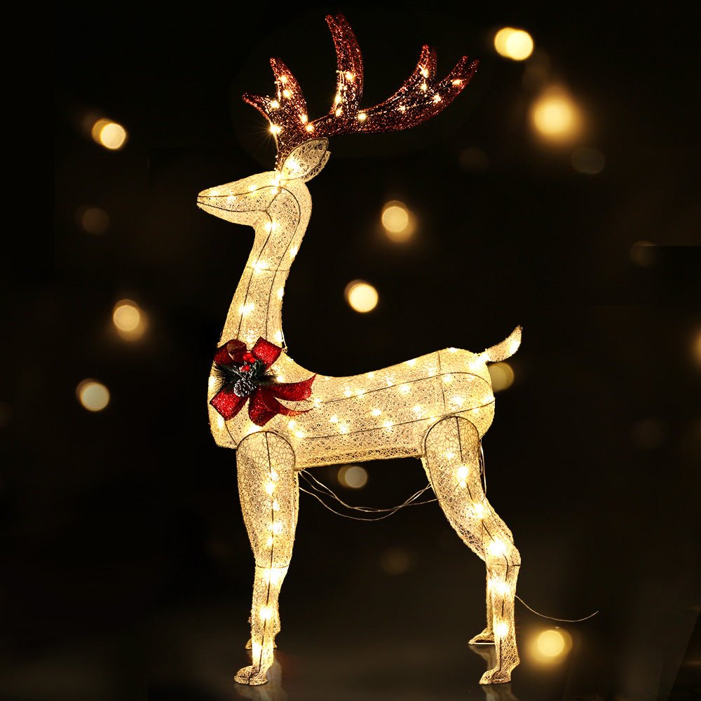 Christmas Lights Motif LED Rope Reindeer Waterproof Outdoor - Bedzy Australia
