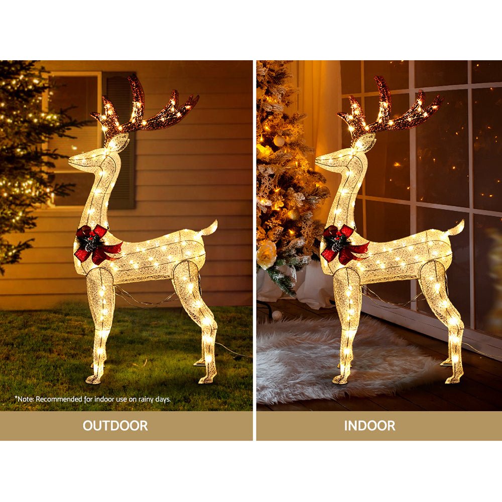 Christmas Lights Motif LED Rope Reindeer Waterproof Outdoor - Bedzy Australia