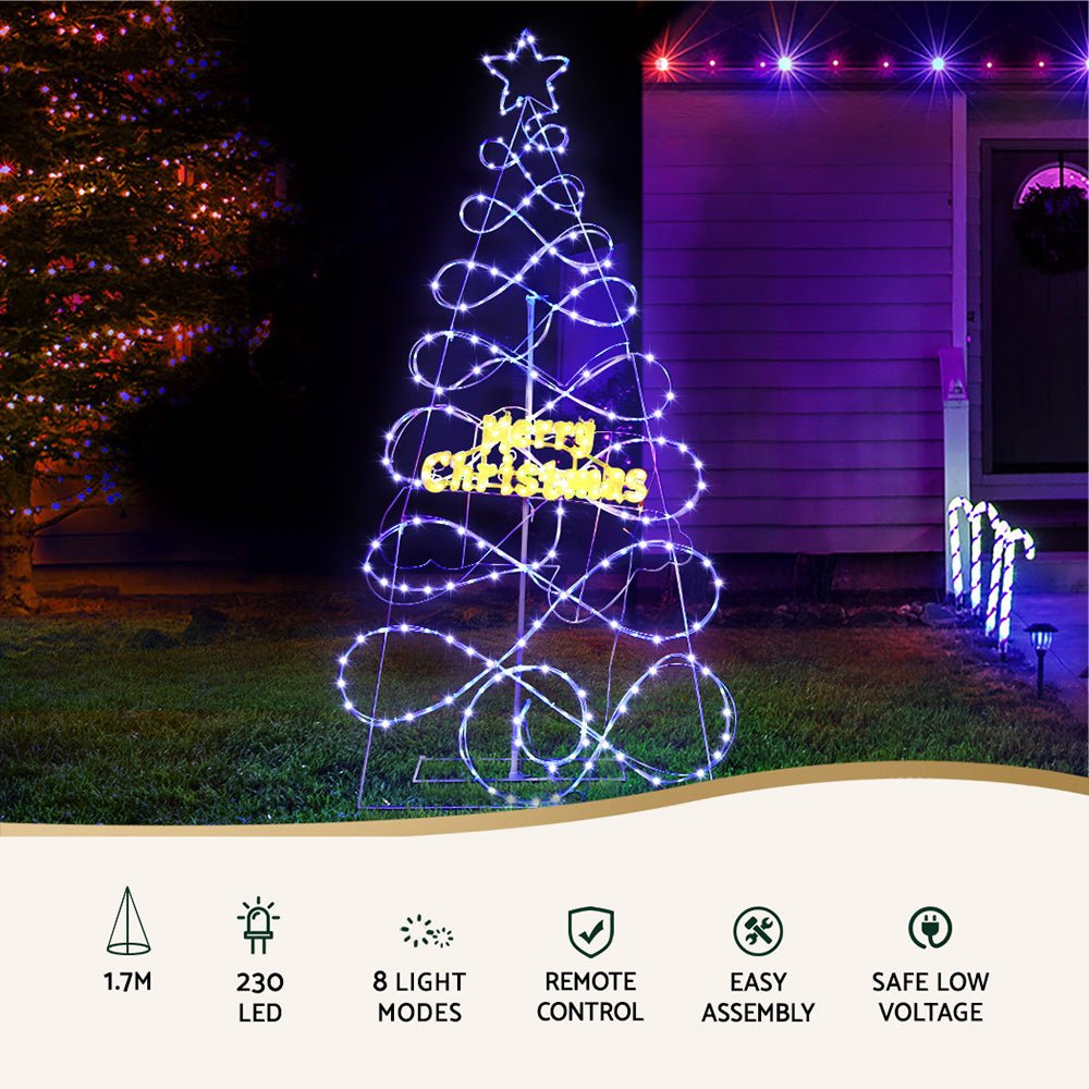 Christmas Tree 1.7m 230 RGB LED Motif Lights Xmas Trees Decoration - Occasions > Christmas > Christmas Trees - Bedzy Australia