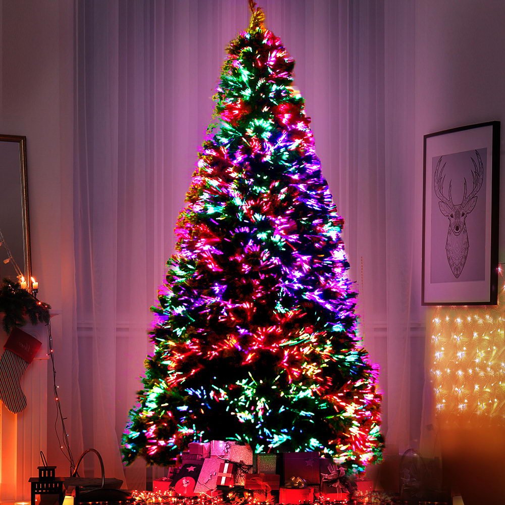 Christmas Tree 1.8M LED Xmas trees Optic Fibre Multi Colour - Bedzy Australia