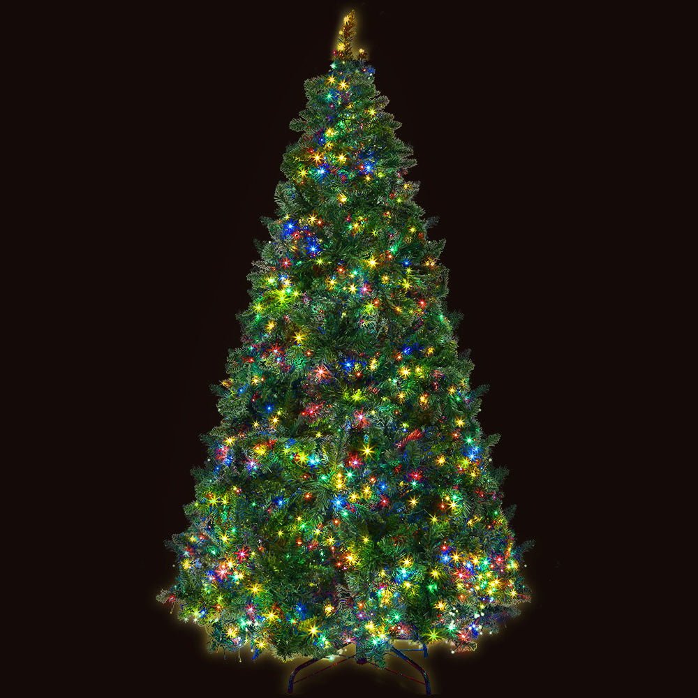 Christmas Tree 2.1M Green With 1134 LED Lights Multi Colour - Bedzy Australia