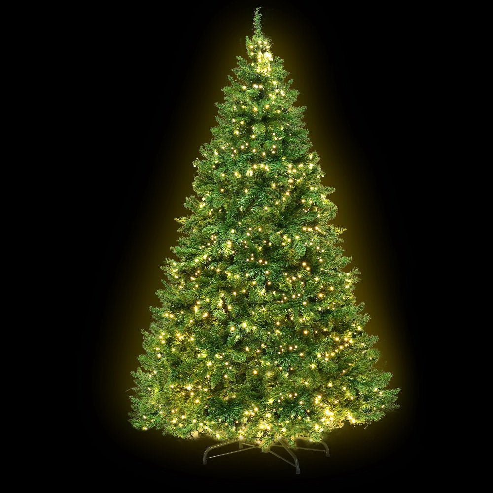 Christmas Tree 2.1M With 1134 LED Lights Warm White Green - Bedzy Australia